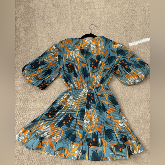 Milly Elle Pleated Print Dress - Picture 3 of 5